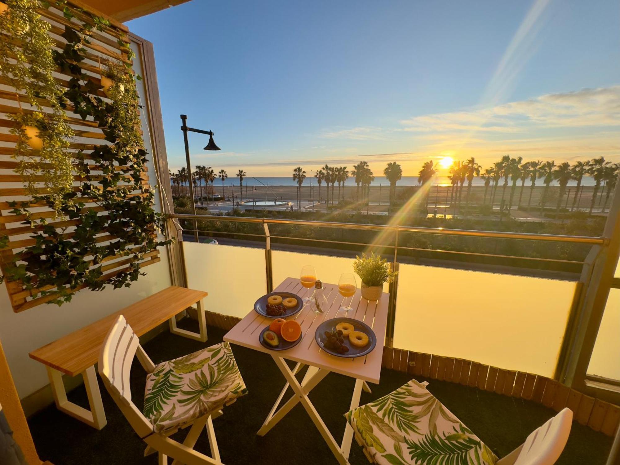 Apartamento Primera Linea De Mar バレンシア エクステリア 写真
